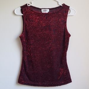 A. Byer Scalloped Velvet Tank